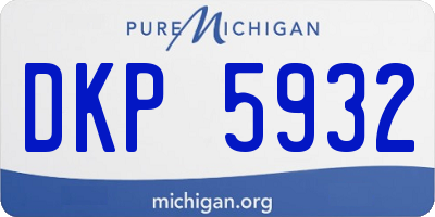 MI license plate DKP5932