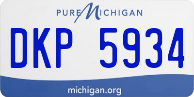 MI license plate DKP5934