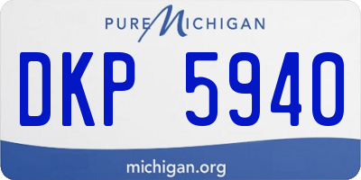 MI license plate DKP5940