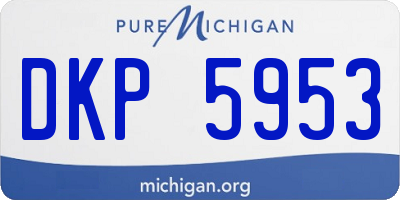 MI license plate DKP5953