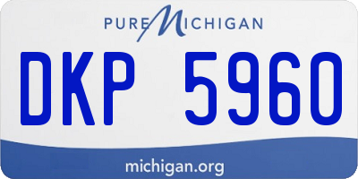 MI license plate DKP5960