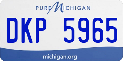 MI license plate DKP5965