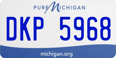 MI license plate DKP5968