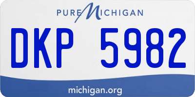 MI license plate DKP5982