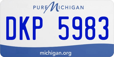 MI license plate DKP5983