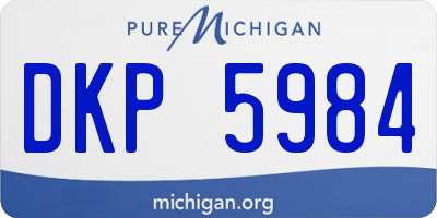 MI license plate DKP5984