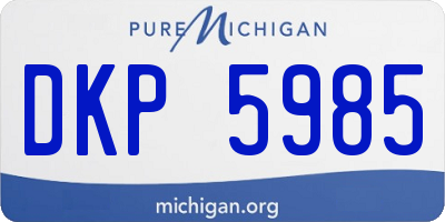 MI license plate DKP5985