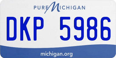 MI license plate DKP5986