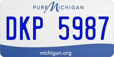 MI license plate DKP5987