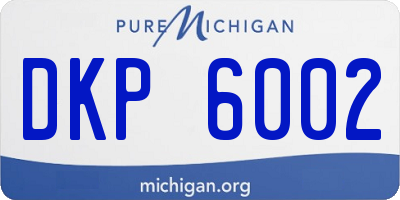 MI license plate DKP6002