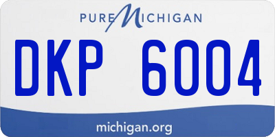 MI license plate DKP6004