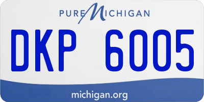 MI license plate DKP6005