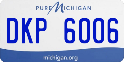 MI license plate DKP6006