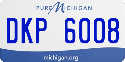 MI license plate DKP6008