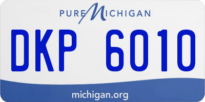 MI license plate DKP6010