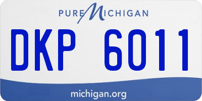 MI license plate DKP6011