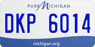 MI license plate DKP6014
