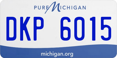 MI license plate DKP6015