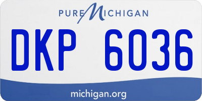 MI license plate DKP6036
