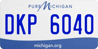 MI license plate DKP6040