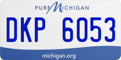 MI license plate DKP6053