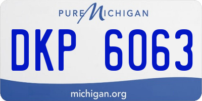 MI license plate DKP6063
