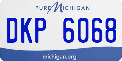 MI license plate DKP6068