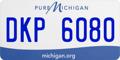 MI license plate DKP6080