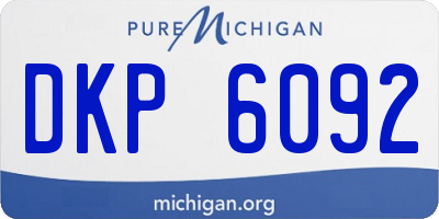 MI license plate DKP6092
