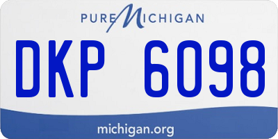 MI license plate DKP6098