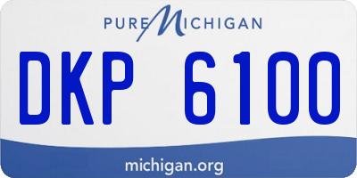 MI license plate DKP6100