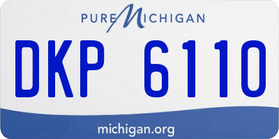 MI license plate DKP6110