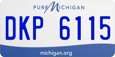 MI license plate DKP6115
