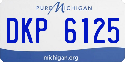 MI license plate DKP6125