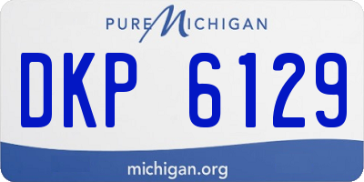 MI license plate DKP6129