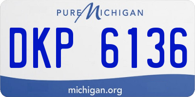 MI license plate DKP6136
