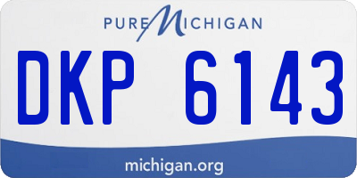 MI license plate DKP6143