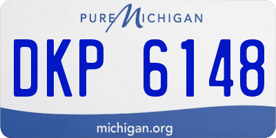 MI license plate DKP6148