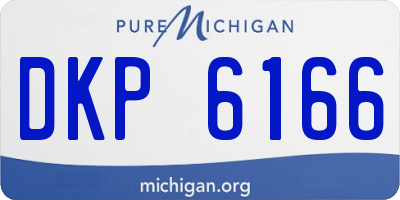MI license plate DKP6166