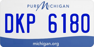 MI license plate DKP6180
