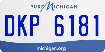 MI license plate DKP6181