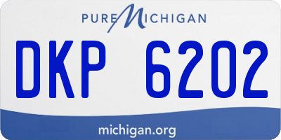 MI license plate DKP6202