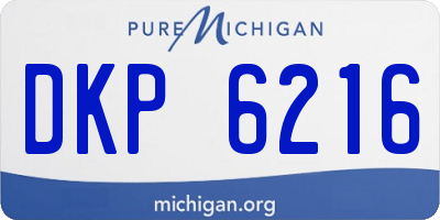 MI license plate DKP6216