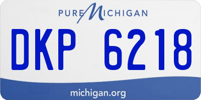 MI license plate DKP6218