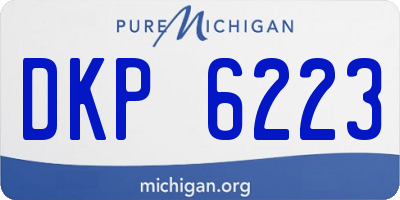 MI license plate DKP6223