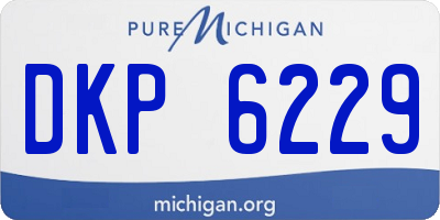 MI license plate DKP6229