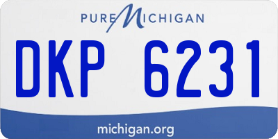 MI license plate DKP6231