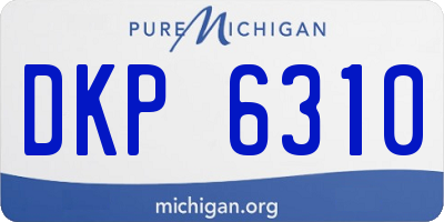 MI license plate DKP6310