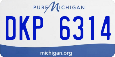 MI license plate DKP6314