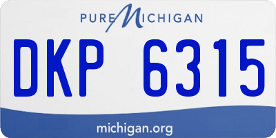 MI license plate DKP6315